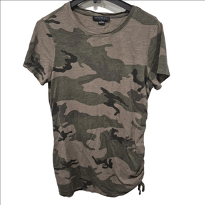 Sanctuary Camo Tshirt Ruched Side Dress